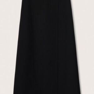 Mango Classic Long Black A-Line Skirt